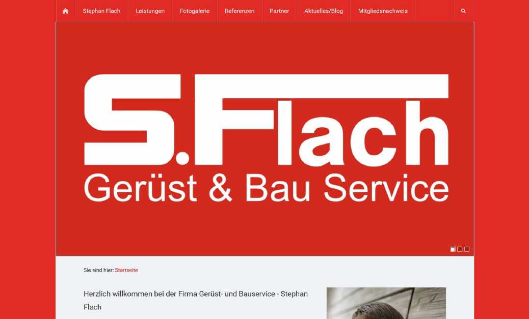 website der Firma Flachbau